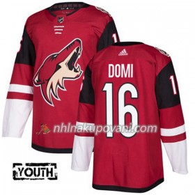 Arizona Coyotes Dresy Max Domi 16 Adidas 2017-2018 Červená Authentic - Dětské